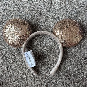 Gold Disney Sequined Mickey Mouse Ears